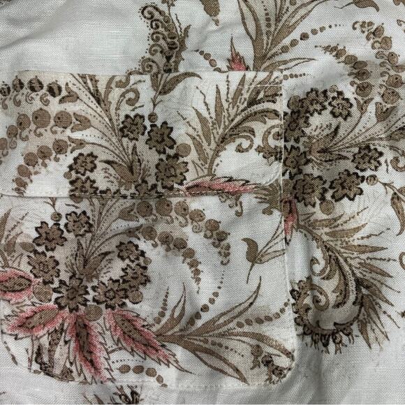 Evan Piccone woman’s long sleeve linen button front blouse floral size 24W - Picture 4 of 4